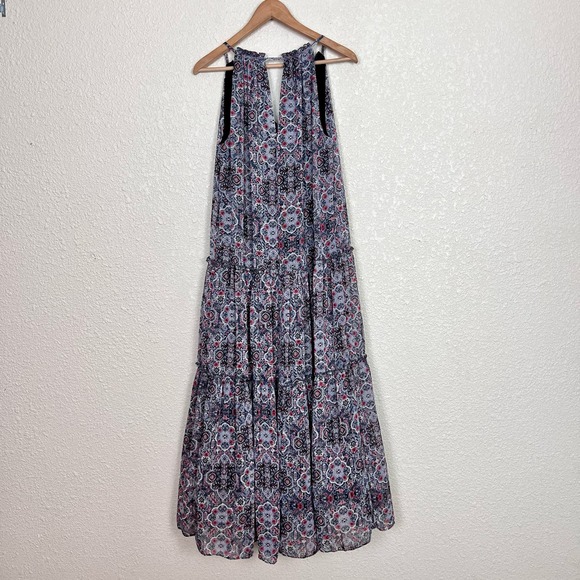 Drew Navy Medallion Maxi Dress Womens Medium Multicolor Flowing Halter NWT - Picture 3 of 9